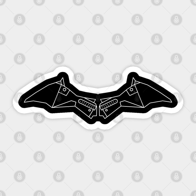 The Bat Man Logo (Transparent) Sticker by Adrian Murren